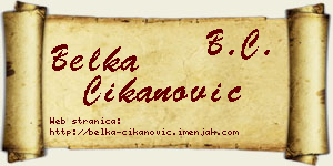 Belka Čikanović vizit kartica
